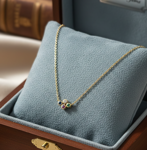 Collier de luxe multi-gemmes en or jaune massif 14K 18K pour femme, bijoux fins, collier délicat et coloré en diamants naturels - Product Image 4