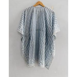 ชุดเดรสผ้าฝ้ายทำมือรักษ์โลก พิมพ์ลายบล็อก สไตล์โบฮีเมียน คลุมชายหาด ทรงหลวม ใส่สบาย เหมาะสำหรับฤดูร้อน ชุดลำลองสำหรับผู้หญิง เอวธรรมชาติ - Product Image 6