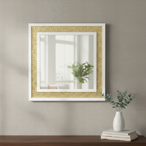 Resin Mirror 20x20 Inch <b>Square</b> Wall Hanging Decorative Mirror for Living Room Bedroom Bathroom | Elegant Home Decor Mirror - Product Image 3