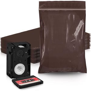 Amber Zip <b>Bags</b> 12 X 12 Pack 1000 Brown Plastic Reclosable Polyethylene Zip Baggies 3 Mil Poly <b>Bags</b> Zipper for <b>Camera</b> <b>Video</b> - Product Image 1