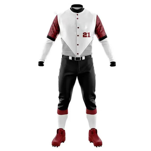 Ensemble uniforme de baseball pour adultes OEM, maillot respirant, design personnalisé imprimé par transfert thermique, grande taille, protection UV, évacuation de l'humidité - Product Image 4
