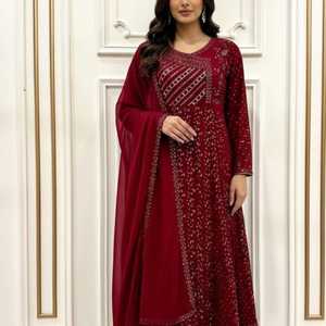 Pure chiffon Complete Suite <b>Elevate</b> your formal look with this stunning pure soft chiffon suite - Product Image 1