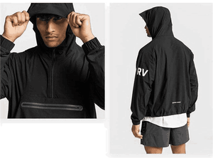 Sudadera con capucha de lujo personalizada para ropa deportiva, de alto rendimiento, elástica en 4 direcciones, para golf, de forro polar ligero, con cremallera de un cuarto y corte holgado - Product Image 6