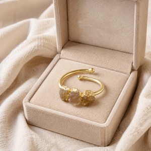 Handmade Raw <b>Citrine</b> <b>Ring</b> – Gold Electroplated Adjustable Statement <b>Ring</b> - Product Image 1