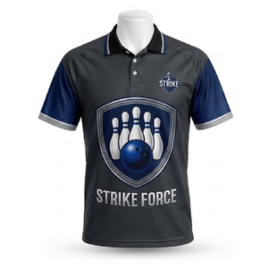 เสื้อโปโลโบว์ลิ่งแบบมืออาชีพ ออกแบบเองได้ แห้งเร็ว ระบายอากาศดี ชุดทีมสำหรับฝึกซ้อมและแข่งขันโบว์ลิ่ง น้ำหนักเบา รับผลิตแบบ OEM ODM - Product Image 3
