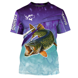 Chemise de pêche à col rond pour homme, impression par sublimation, polyester de haute qualité, vêtements de pêche de performance pour l'extérieur, fabricant - Product Image 2