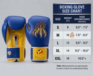 Guantes de Boxeo DF-BGAby2 de 16 oz con Cierre de Velcro Azul/Amarillo para Sparring, MMA, Gimnasio, Artes Marciales, Kickboxing, Entrenamiento, Adultos - Product Image 6