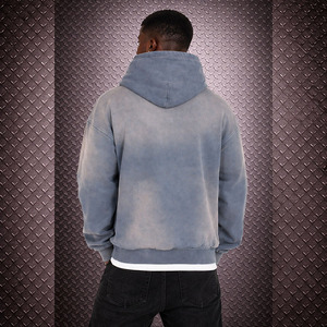 Sudadera con Capucha Ekin Impex OEM Personalizada de Alta Calidad, Estilo Vintage para Hombre, de Algodón Grueso Desgastado con Efecto Decolorado por el Sol, con Relieve 3D - Product Image 4