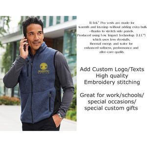 Chaleco de Trabajo Unisex Personalizado F228 con Bordado Personalizado R-Tek Pro de Forro Polar con Cremallera Completa y Textos de Logotipo Personalizables - Product Image 2