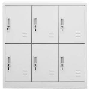 Ensemble de 5 armoires de rangement moyennes en acier gris clair - Product Image 3