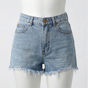 New Arrivals Summer Irregular Ripped Jeans Zipper Pockets Torn Hole <b>Stretch</b> <b>Denim</b> Shorts For Women Casual Street Wear - Product Image 1