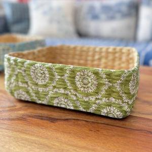 Panier en jacinthe d'eau peint à l'extérieur, fait main, panier de rangement, vente en gros, écologique, fabriqué au Vietnam - Product Image 2