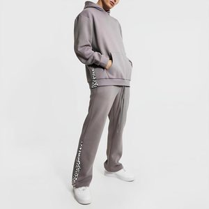 Survêtements de sport d'hiver pour hommes, de haute qualité, 100% coton, respirants, à séchage rapide, manches longues évasées - Product Image 1