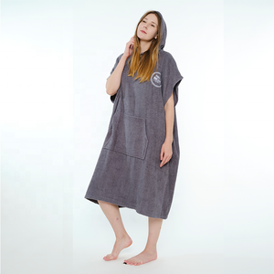 Poncho de calidad de lujo de gran tamaño para adultos y niños, Poncho de playa con logotipo privado personalizado, toalla de Poncho de surf para nadar con capucha de algodón - Product Image 4