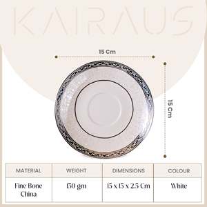 ชุดถ้วยชา Lagom Bone China ลายดอกไม้สวยงาม หรูหรา วินเทจ ทันสมัย ทนทาน ถ้วยเอสเพรสโซ่พอร์ซเลน ขนาด 200 มล. ได้รับการรับรอง BPA (ชุด) - Product Image 5