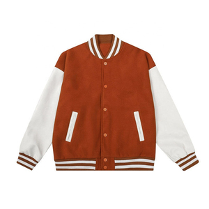 OEM Custom Unisex Wool Woven Varsity Jacket Stand Collar Winter Puffer Breathable Windproof Features Single <b>Letter</b> Youngsters' - Product Image 3