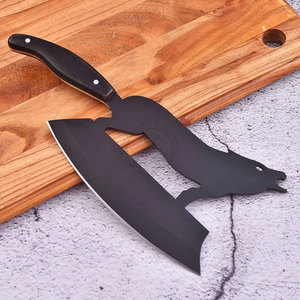 Couteau de cuisine laser à lame fixe entièrement intégrée en acier D2, manche en Micarta, couteau à découper la viande ambidextre fait main, tendance du moment - Product Image 6