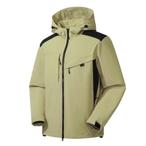 Custom Zip up Waterproof Jacket With Lightweight Softshell Nylon Track Jacket <b>Windbreaker</b> Waterproof Men' Nylon Jacket - Product Image 4
