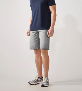 CONX Pantalones Cortos de Mezclilla para Hombre, 100% Algodón, Transpirables, de Cintura Media, Rotos, Rectos, Última Moda, Estilo Urbano, Lavado Claro - Product Image 1