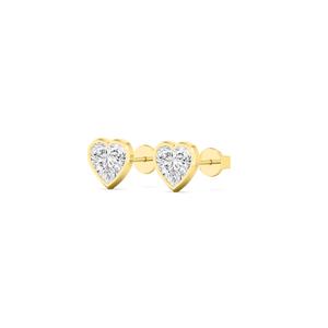 Pendientes de Corazón de Oro Blanco de 9K Brillantes con Diamantes Cultivados en Laboratorio de 0.86 CTW, Joyería de Regalo para Mujer, Moda Nupcial - Product Image 4