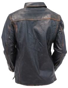 Nuova camicia Casual in pelle di agnello con colletto rovesciato doppiopetto traspirante invernale da <span class=keywords><strong>uomo</strong></span> in pelle - Product Image 3