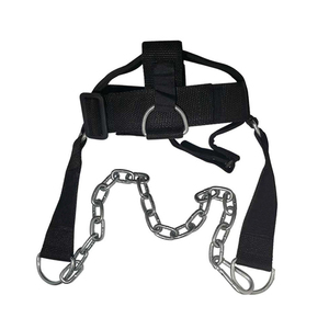 Arnés de entrenamiento de músculos cervicales de alta resistencia, equipo cómodo para levantamiento de pesas con cadena de acero y acolchado suave para soporte. - Product Image 2