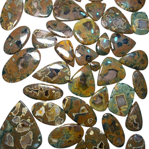 Cabujón de Jaspe Rhyolita Natural Pulido, Gema de Jaspe Rhyolita en Formas Mixtas para Fabricación - Product Image 1