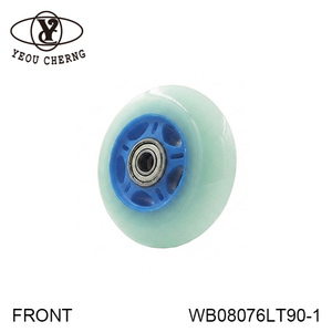 Ruedas para Patinete YEOU CHERNG de 76 mm, Poliuretano, con Rodamientos de Bolas, Resistentes al Desgaste, Piezas para Patinete WB08076LT90-1 - Product Image 4
