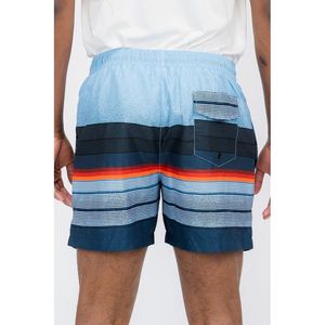 Costume da bagno da uomo a righe blu, pantaloncini da surf - Product Image 2