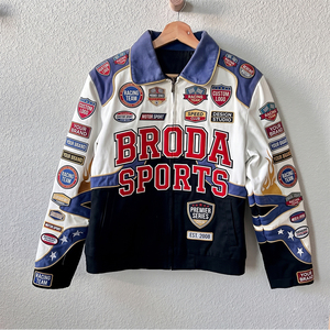 Blouson universitaire de course automobile vintage haute qualité 2026 pour homme, en polyester/coton, manches longues, respirant, coupe-vent, streetwear d'hiver, OEM - Product Image 2