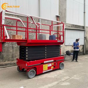 9m Electric Scissor Lift Platform 500kg 220V <b>Towable</b> Aerial Work Platform 11m Reach for Industrial Wiring and Repair - Product Image 5