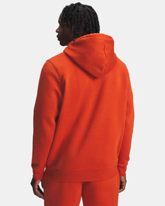 Men's <b>Orange</b> Hooded Zip-Up <b>Fleece</b> Sweatshirt Regular Fit Casual Wear Winter Streetwear 100% Cotton Breathable Knitted - Product Image 6