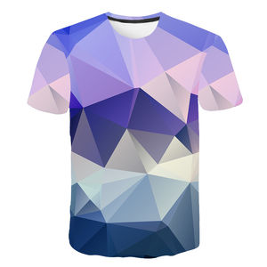 T-shirt pour homme imprimé en 3D avec motif géométrique, t-shirts décontractés, motif créatif intéressant, t-shirts à manches courtes - Product Image 1