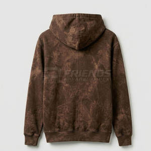 Sweat à capuche personnalisé pour homme, délavé à l'acide, 100 % coton molletonné épais 300 GSM, respirant, impression numérique, service OEM, hiver - Product Image 1