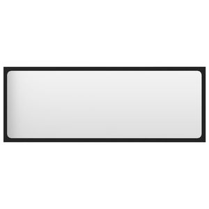 39.4 in X 0.6 in X 14.6 in <b>Mirror</b> Black Engineered Wood <b>Bath</b> <b>Mirror</b> - Product Image 2