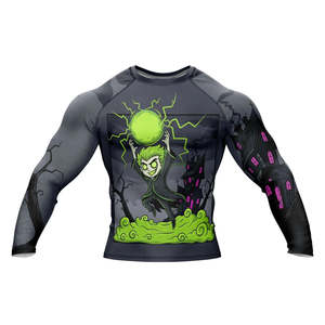 Men's Quick-Drying Compression <b>Long</b> Rash Guard Shirt Breathable Fitness Sportswear for MMA Gym Training Plain Fabric Sport - Product Image 1