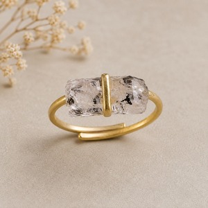 Handmade Raw Rose Quartz <b>Adjustable</b> <b>Ring</b> Gold-Plated Rough Gemstone Spiritual Growth & Transformation Jewelry for Women - Product Image 5