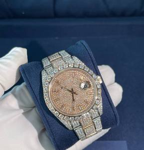 Reloj de Lujo de 40 mm, Acero Inoxidable Chapado en Oro Rosa de Dos Tonos, con Diamante Moissanite VVS, Reloj de Cuarzo Premium para Hombre, Joyería Hip Hop al por Mayor - Product Image 4