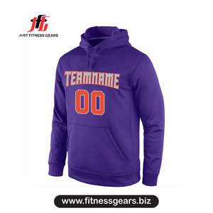 Sudadera con Capucha Personalizada Morada para Hombre, Corte Regular, Impresión por Transferencia de Calor, con Bolsillo, Ropa Casual de Otoño - Product Image 2