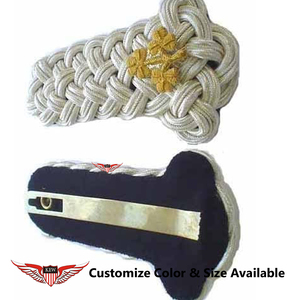 KEW High Best Customized Mylar Thread Embroidered Crown Shoulder Board <b>Braided</b> Quality Epaulettes <b>Accessory</b> Luxury Durable - Product Image 4