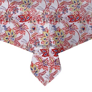 Mantel Floral Nuevo, 100% Algodón, Hecho a Mano, Estampado con Bloques, Moderno, Cuadrado, Lavable, para Uso Doméstico - Product Image 3