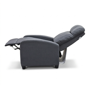 Luxury Modern Foldable Manual <b>Recliner</b> Chair Single Seater Linen Fabric with Wooden Frame for Living Room - Product Image 5