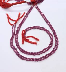 AAA Natural <b>Ruby</b> Faceted Rondelle Beads <b>Ruby</b> Beads Rondelle Beads 3MM Pinkish <b>Ruby</b> Beads 13" Faceted Pink <b>Ruby</b> Gemstone Beads - Product Image 1