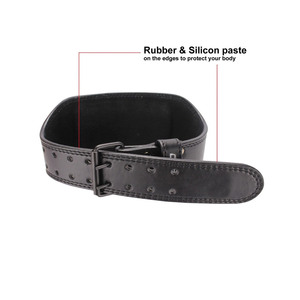 Professional Leather Gym Belt Heavy Duty Powerlifting Belt Adjustable Weightlifting Belt Back Support Factory OEM Supplier - Product Image 4
