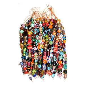 10 Strands Multi-Color Mixed Shape Handmade Lamp Work Glass <b>Beads</b> 8 Inches | Jewelry Making Supplies - Product Image 1