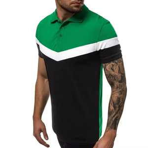 Camiseta de Hombre, 100% Algodón, Transpirable, de Manga Corta, Tejida, Informal, Diseño Verde, Negro y Blanco - Product Image 2