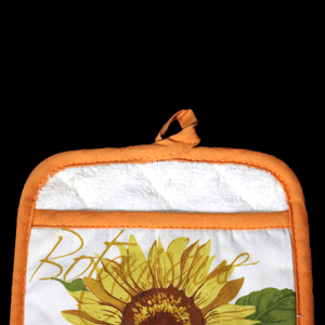 ที่จับหม้อผ้าฝ้ายพิมพ์ลาย 100% ทนความร้อน พร้อมช่องใส่ของ เป็นมิตรกับสิ่งแวดล้อม ใช้กับเครื่องล้างจานได้ ที่จับหม้อทันสมัยสำหรับหม้อและกระทะร้อน - Product Image 4