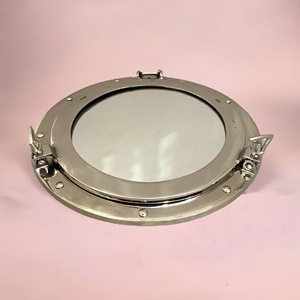 12'' Premium Aluminum Art Deco Handmade Ship <b>Window</b> Porthole <b>Mirror</b> Coastal <b>Wall</b> Decor for Farmhouse Living Room Bathroom Cafe - Product Image 4