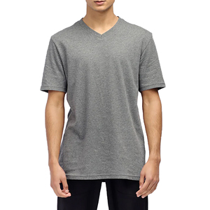 Camisetas Personalizadas con Cuello en V para Hombre, 100% Algodón, Manga Corta, Transpirables, Cómodas, Venta al Por Mayor, Servicio OEM Personalizado de Alta Calidad - Product Image 4