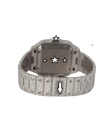 Reloj ZAWO HOUSE de Lujo con Movimiento Automático, Diamantes Blancos Brillantes de Moissanita, Acero Inoxidable, Estilo Hip Hop, Correa de 20 mm y Esfera de Cristal
